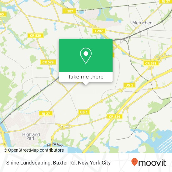 Shine Landscaping, Baxter Rd map