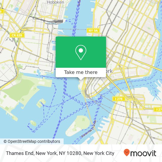 Thames End, New York, NY 10280 map