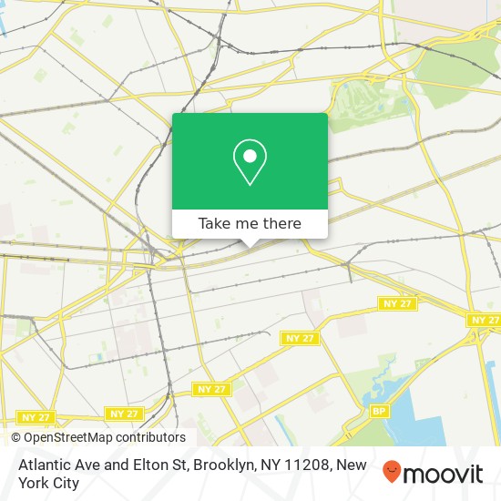 Mapa de Atlantic Ave and Elton St, Brooklyn, NY 11208