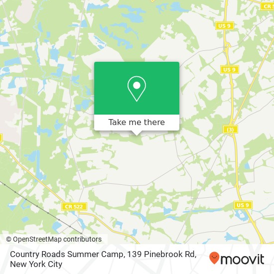 Country Roads Summer Camp, 139 Pinebrook Rd map