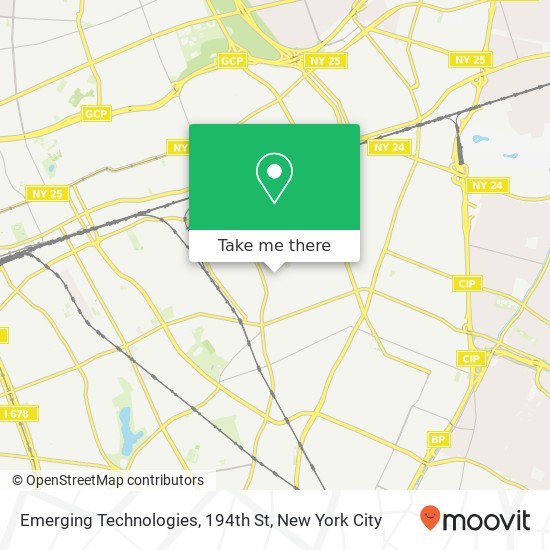 Mapa de Emerging Technologies, 194th St