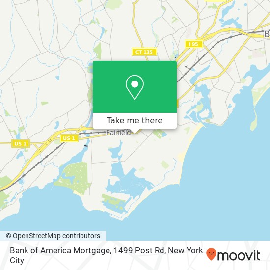 Bank of America Mortgage, 1499 Post Rd map