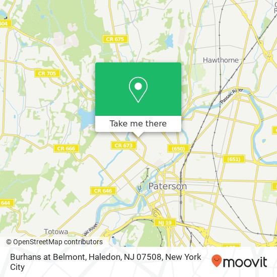 Mapa de Burhans at Belmont, Haledon, NJ 07508