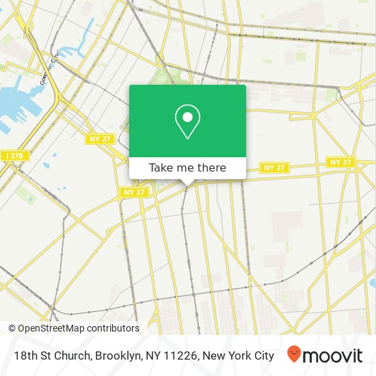 Mapa de 18th St Church, Brooklyn, NY 11226