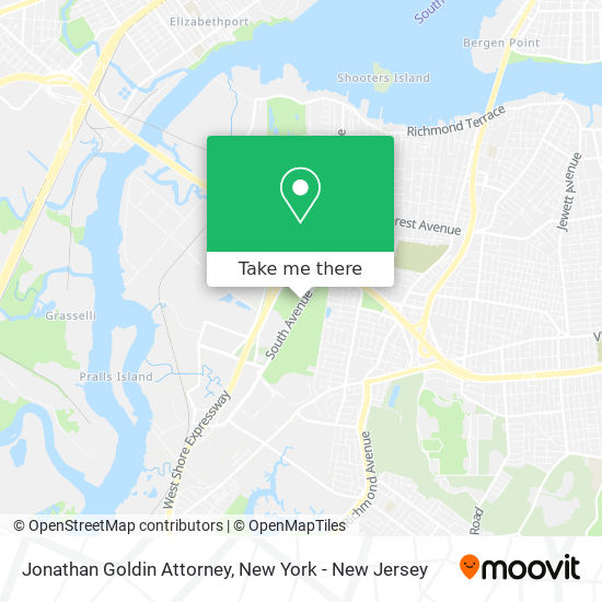 Jonathan Goldin Attorney map