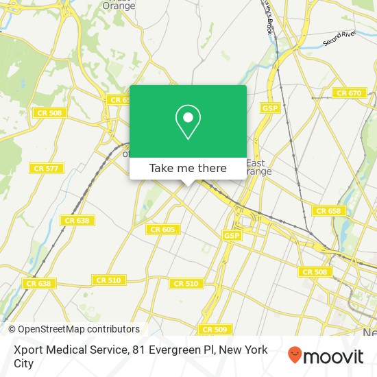 Mapa de Xport Medical Service, 81 Evergreen Pl