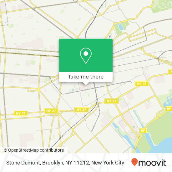 Mapa de Stone Dumont, Brooklyn, NY 11212