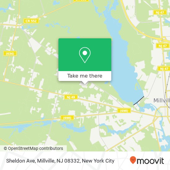 Mapa de Sheldon Ave, Millville, NJ 08332