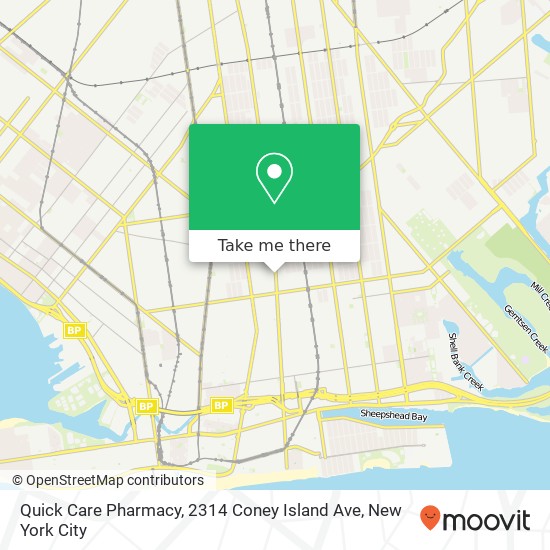 Mapa de Quick Care Pharmacy, 2314 Coney Island Ave