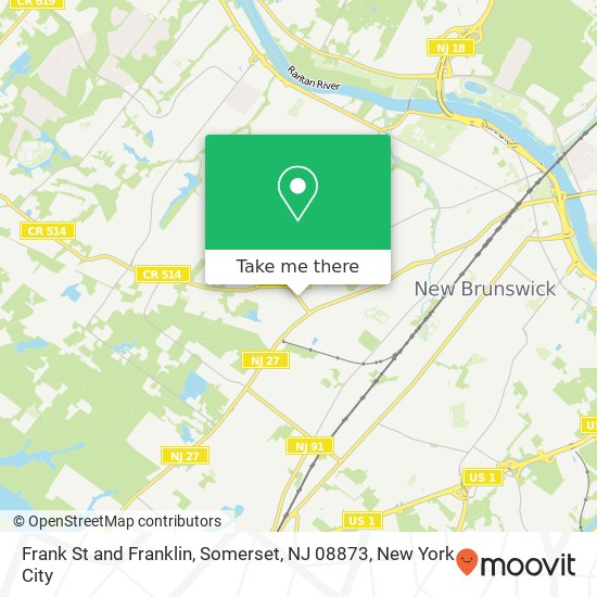 Frank St and Franklin, Somerset, NJ 08873 map