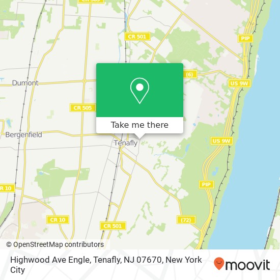 Mapa de Highwood Ave Engle, Tenafly, NJ 07670