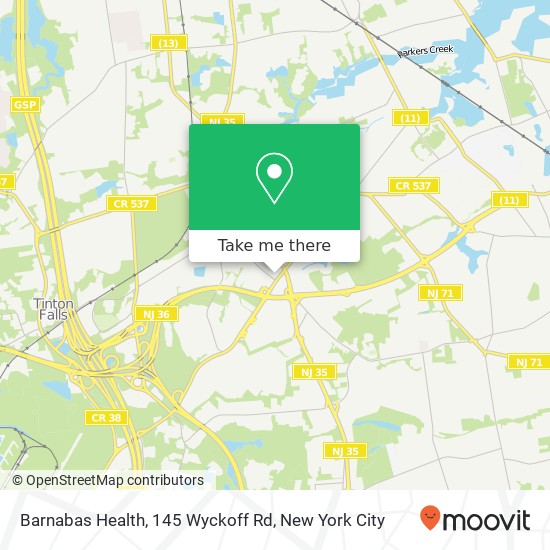 Barnabas Health, 145 Wyckoff Rd map