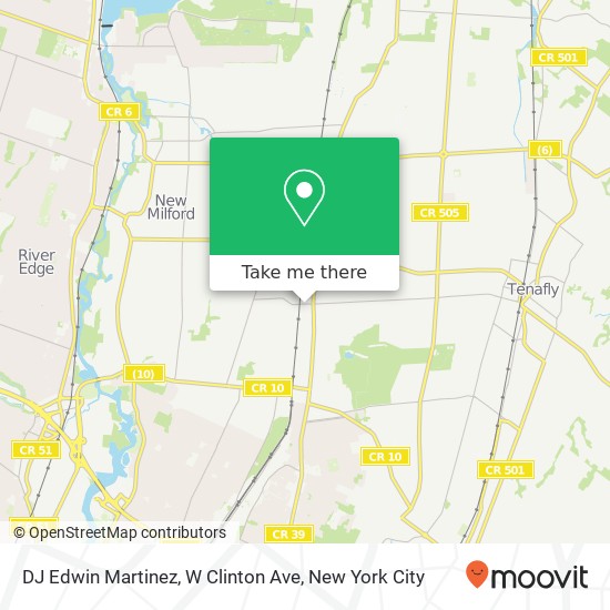 Mapa de DJ Edwin Martinez, W Clinton Ave