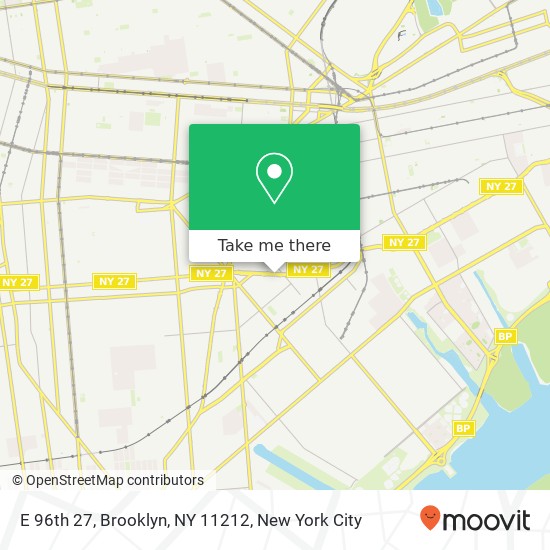 Mapa de E 96th 27, Brooklyn, NY 11212