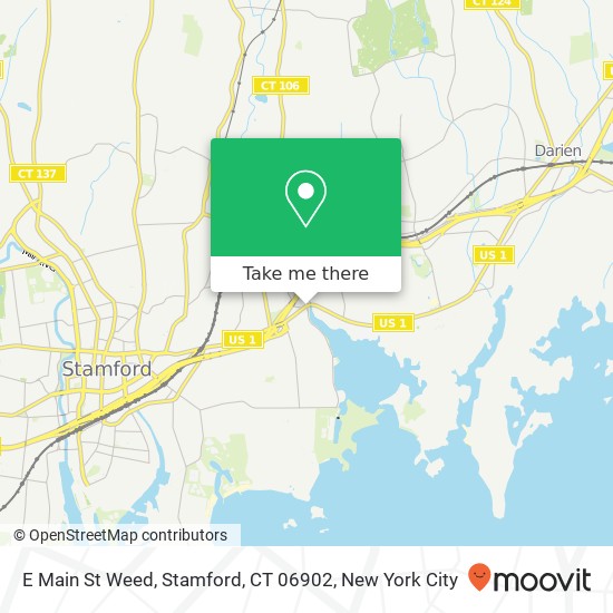 Mapa de E Main St Weed, Stamford, CT 06902