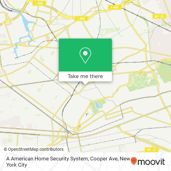 A American Home Security System, Cooper Ave map