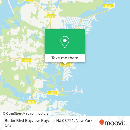 Mapa de Butler Blvd Bayview, Bayville, NJ 08721