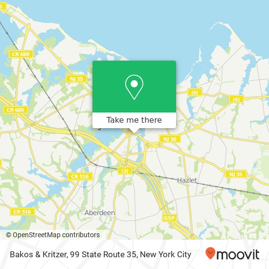 Mapa de Bakos & Kritzer, 99 State Route 35