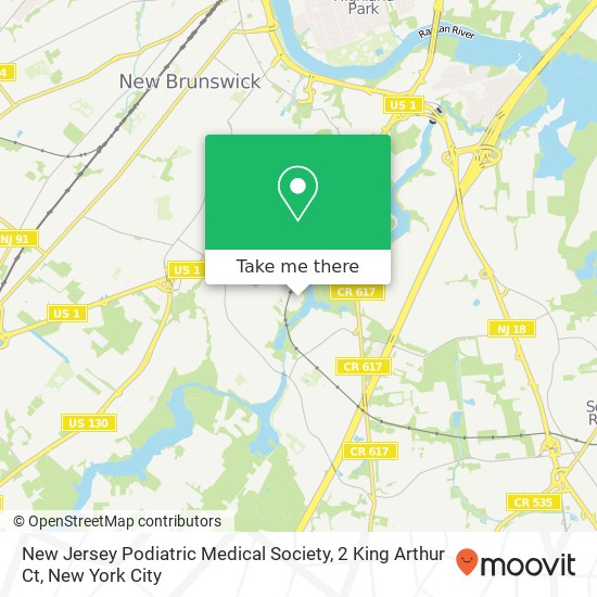 New Jersey Podiatric Medical Society, 2 King Arthur Ct map