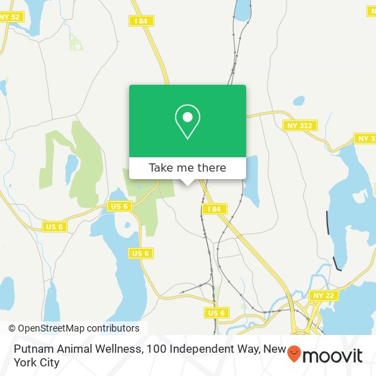 Putnam Animal Wellness, 100 Independent Way map