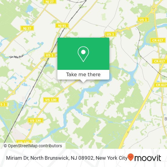 Mapa de Miriam Dr, North Brunswick, NJ 08902