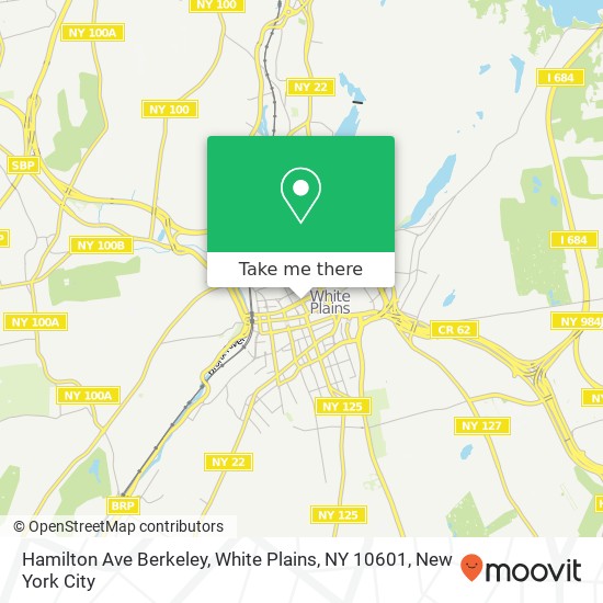 Mapa de Hamilton Ave Berkeley, White Plains, NY 10601