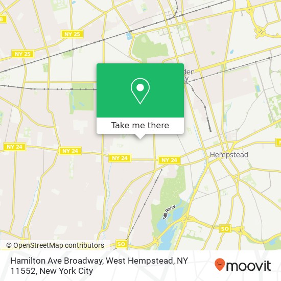 Hamilton Ave Broadway, West Hempstead, NY 11552 map
