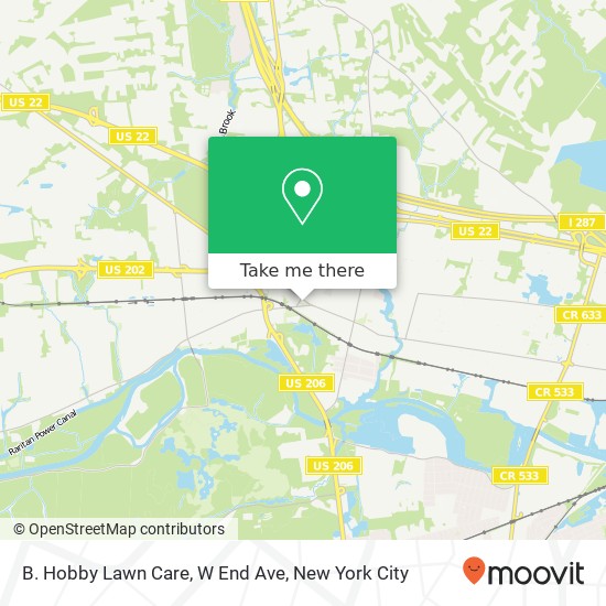 Mapa de B. Hobby Lawn Care, W End Ave