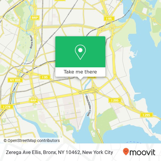 Mapa de Zerega Ave Ellis, Bronx, NY 10462
