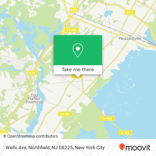 Wells Ave, Northfield, NJ 08225 map