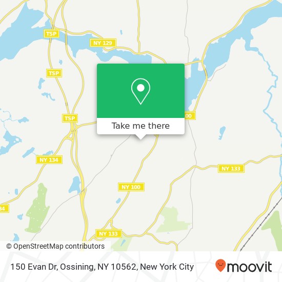 Mapa de 150 Evan Dr, Ossining, NY 10562