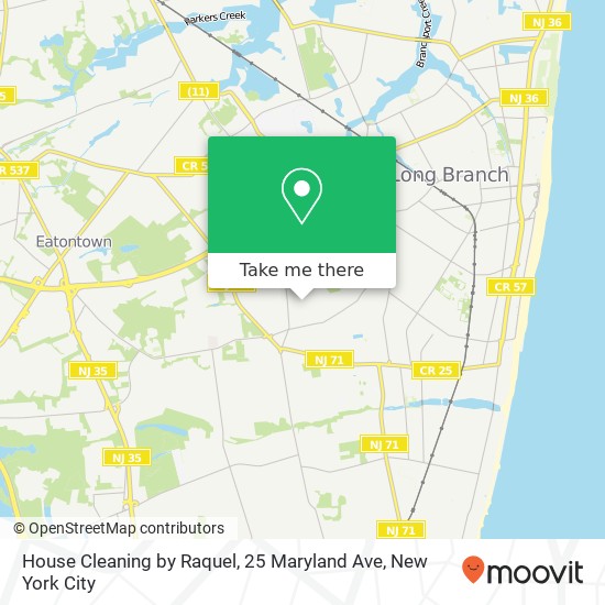 Mapa de House Cleaning by Raquel, 25 Maryland Ave