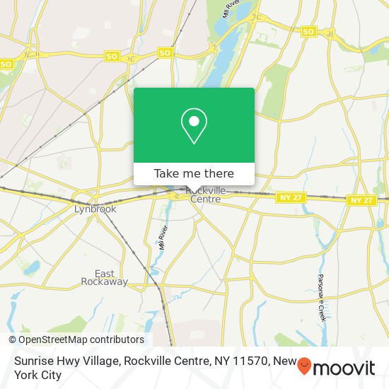 Mapa de Sunrise Hwy Village, Rockville Centre, NY 11570