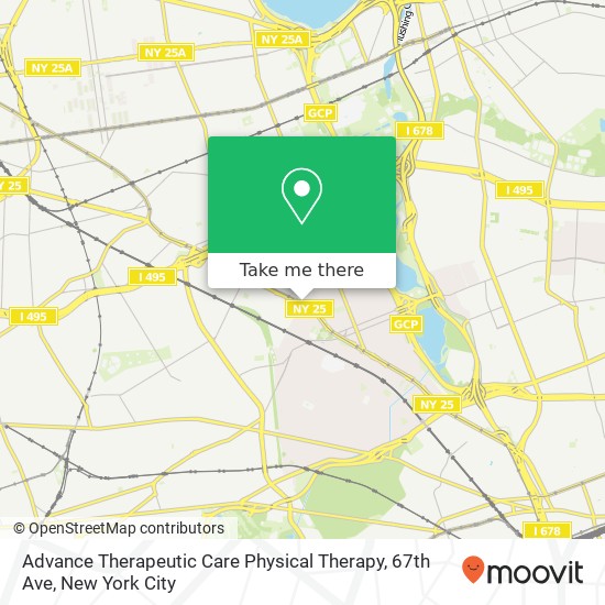 Advance Therapeutic Care Physical Therapy, 67th Ave map