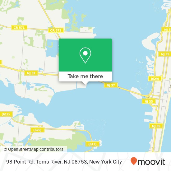 98 Point Rd, Toms River, NJ 08753 map