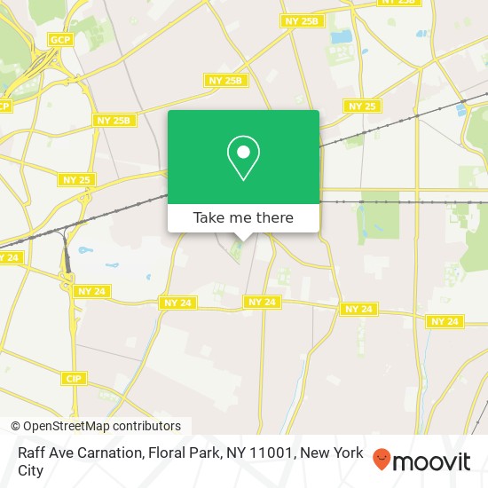 Mapa de Raff Ave Carnation, Floral Park, NY 11001