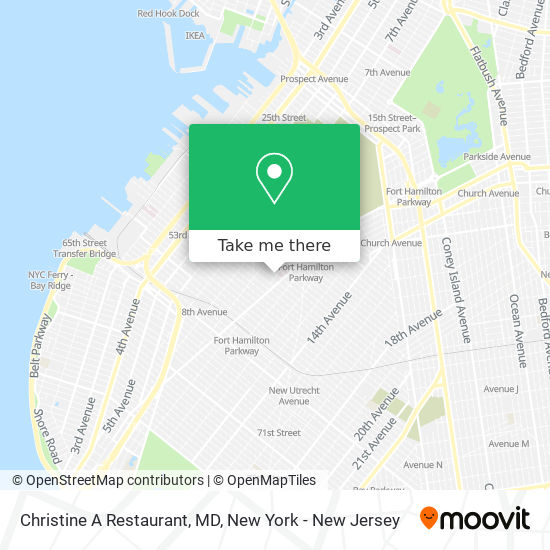 Christine A Restaurant, MD map