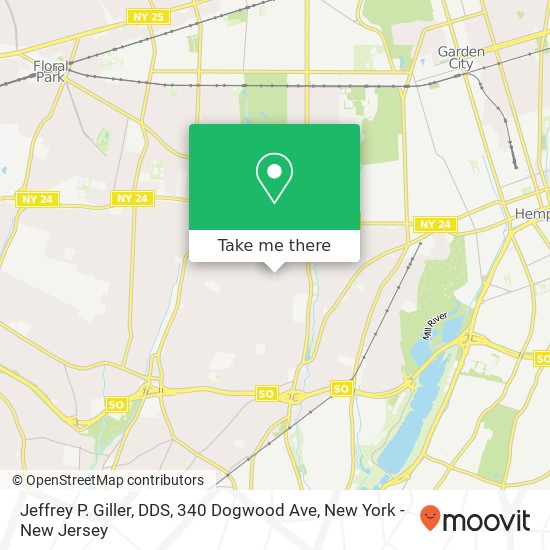 Mapa de Jeffrey P. Giller, DDS, 340 Dogwood Ave