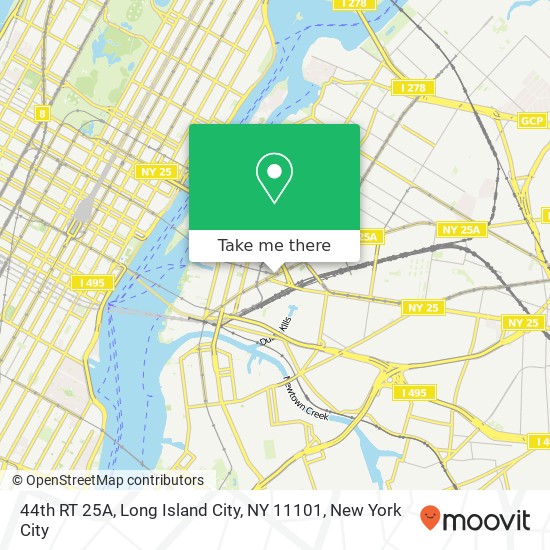 Mapa de 44th RT 25A, Long Island City, NY 11101
