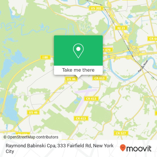 Mapa de Raymond Babinski Cpa, 333 Fairfield Rd