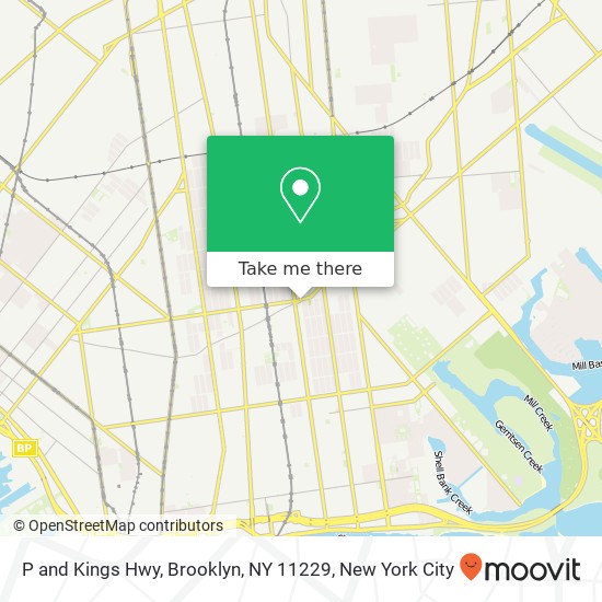 Mapa de P and Kings Hwy, Brooklyn, NY 11229