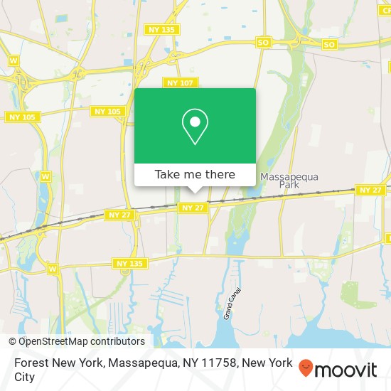 Mapa de Forest New York, Massapequa, NY 11758