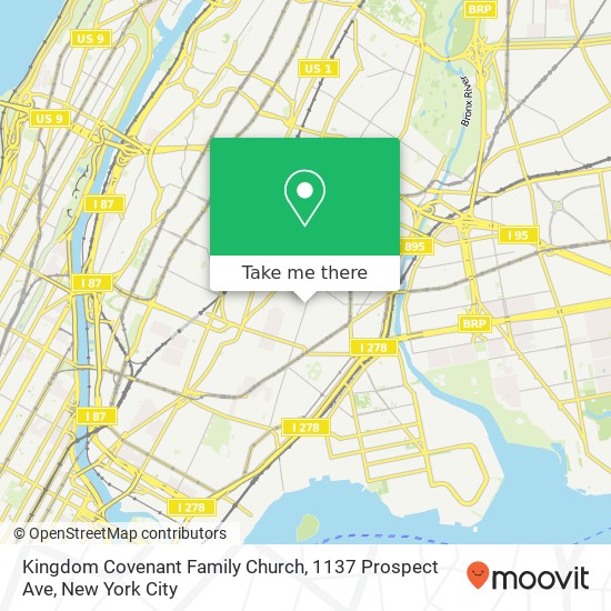 Kingdom Covenant Family Church, 1137 Prospect Ave map