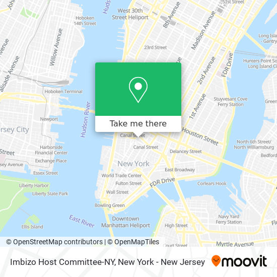 Mapa de Imbizo Host Committee-NY