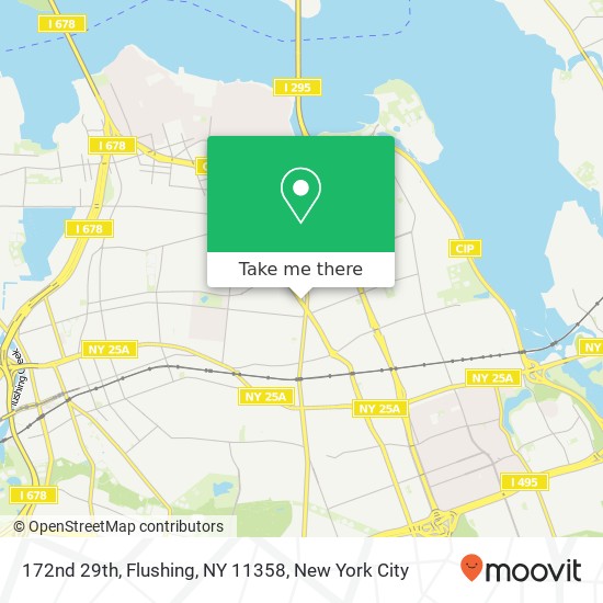 172nd 29th, Flushing, NY 11358 map