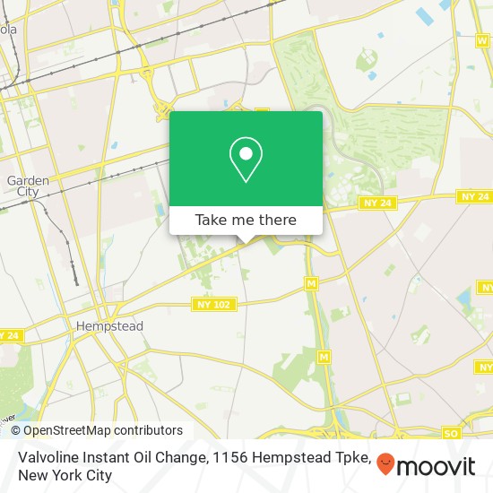 Mapa de Valvoline Instant Oil Change, 1156 Hempstead Tpke