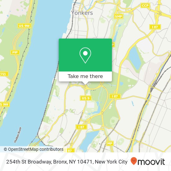 254th St Broadway, Bronx, NY 10471 map