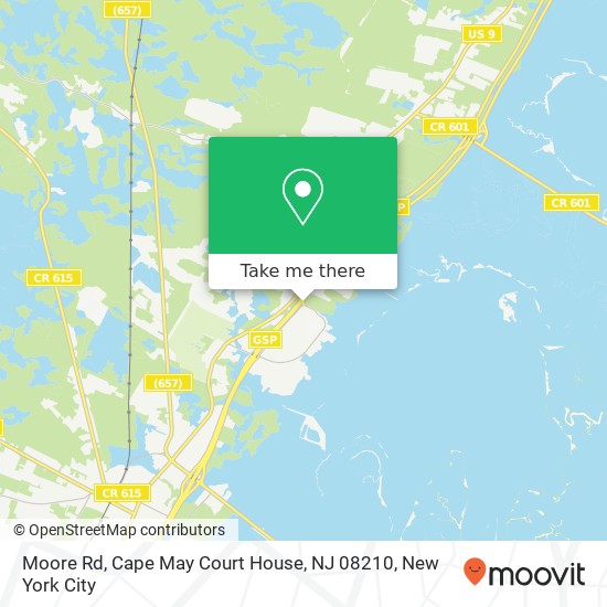 Mapa de Moore Rd, Cape May Court House, NJ 08210