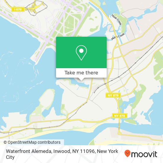 Mapa de Waterfront Alemeda, Inwood, NY 11096