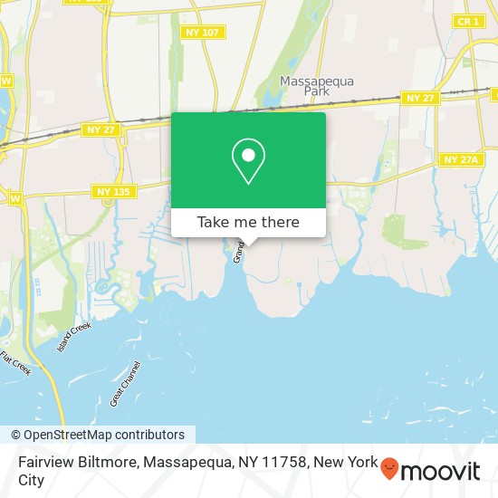 Mapa de Fairview Biltmore, Massapequa, NY 11758